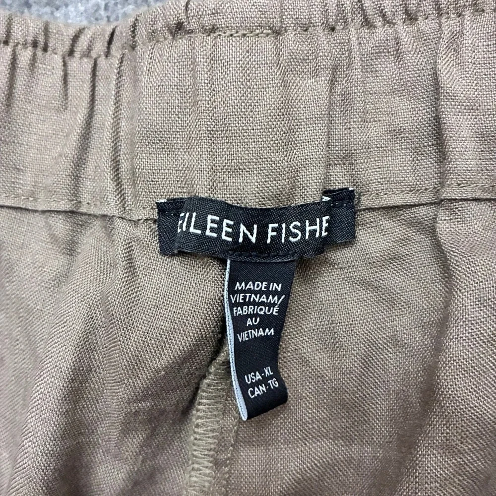 Eileen Fisher Linen Pants XL Neutral Lagenlook Capsule Sustainable Minimalist